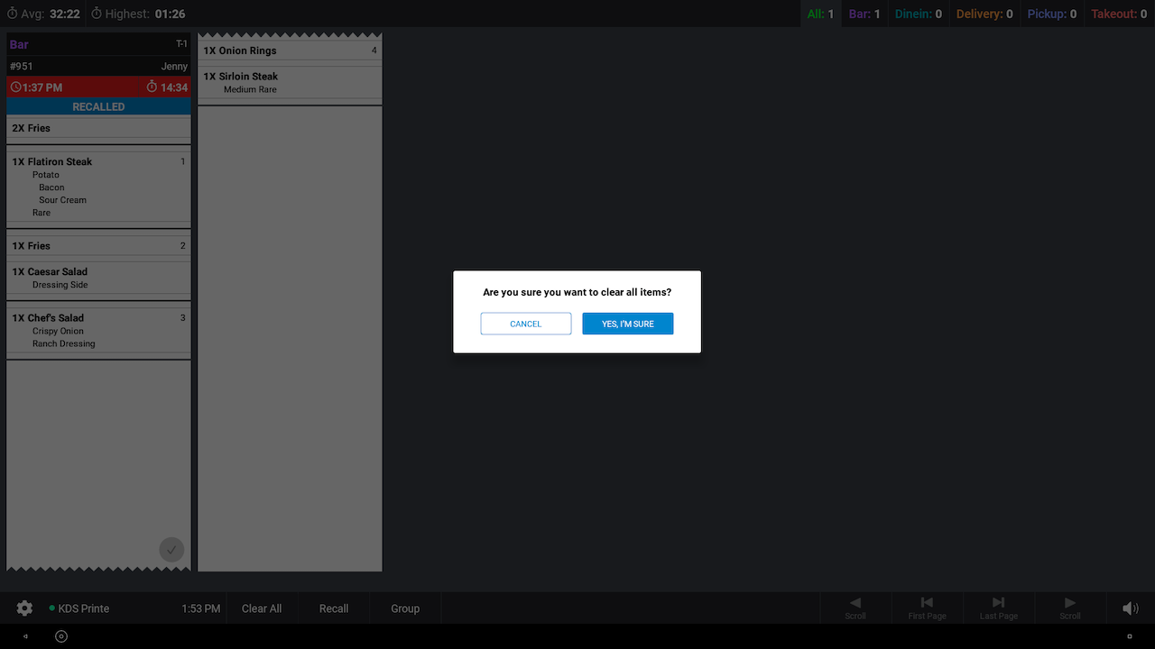 Clear Ticket Warning